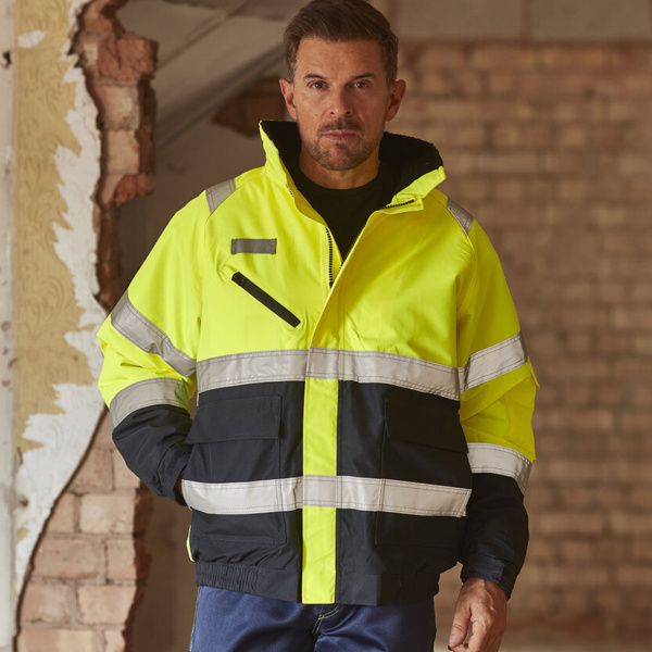 Hi-vis Fontaine flight bomber jacket Thumbnail